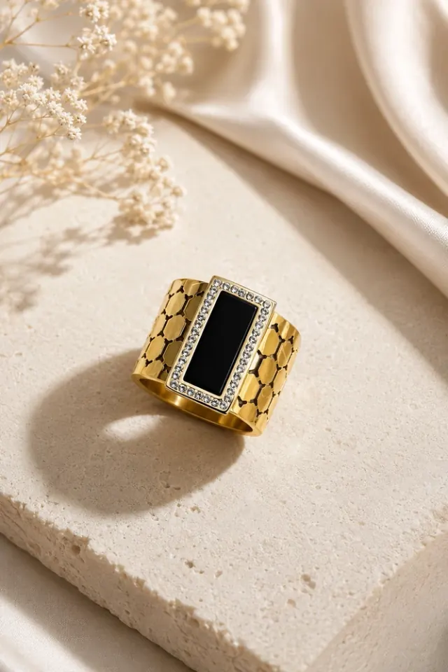 Onyx Prism Ring